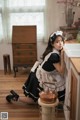 Beautiful Kwon Hyuk Jeong cute pose with maid outfit (13 photos)
